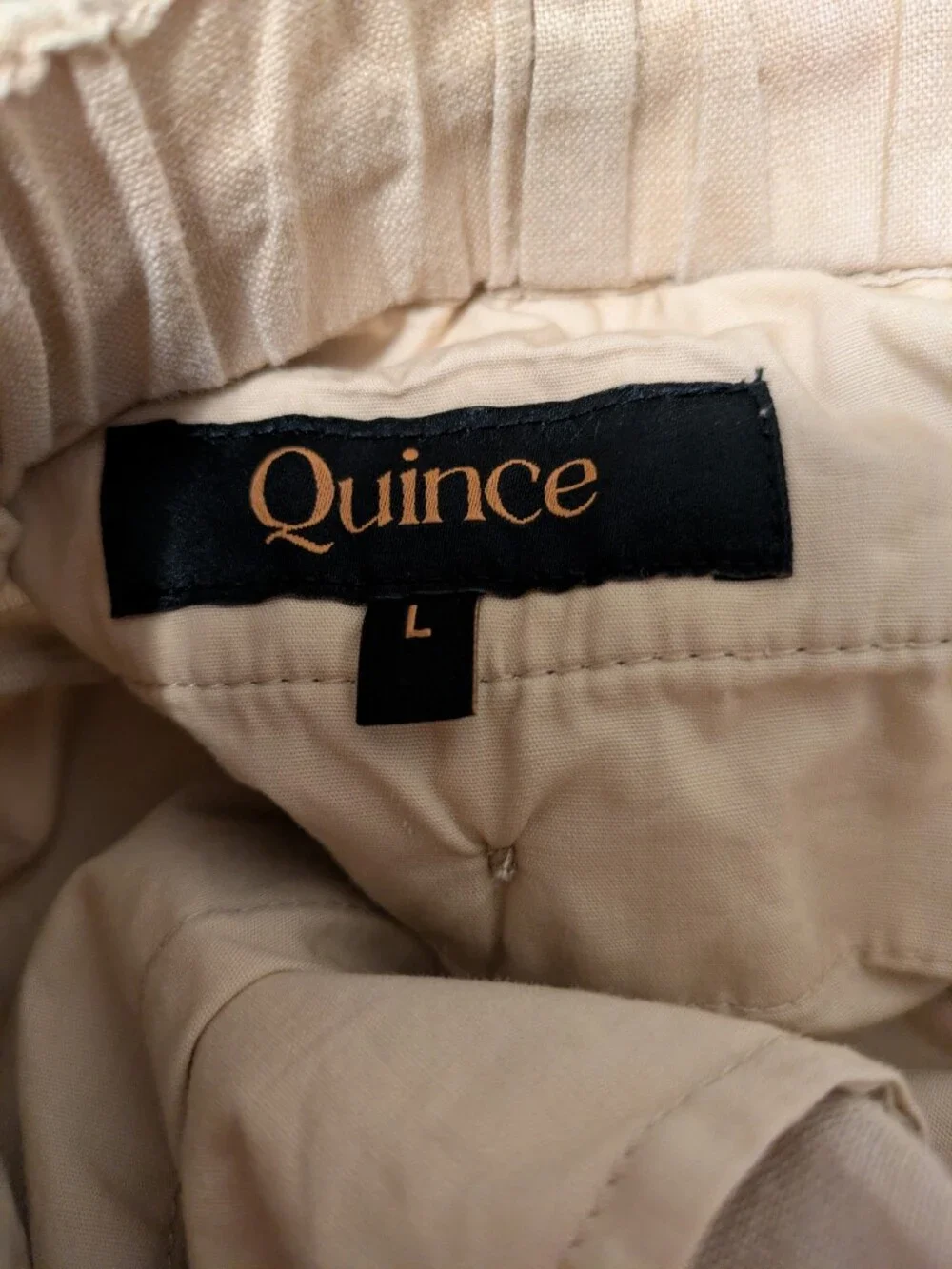 Quince Men's 100% European Linen Pants Driftwood Large L 32